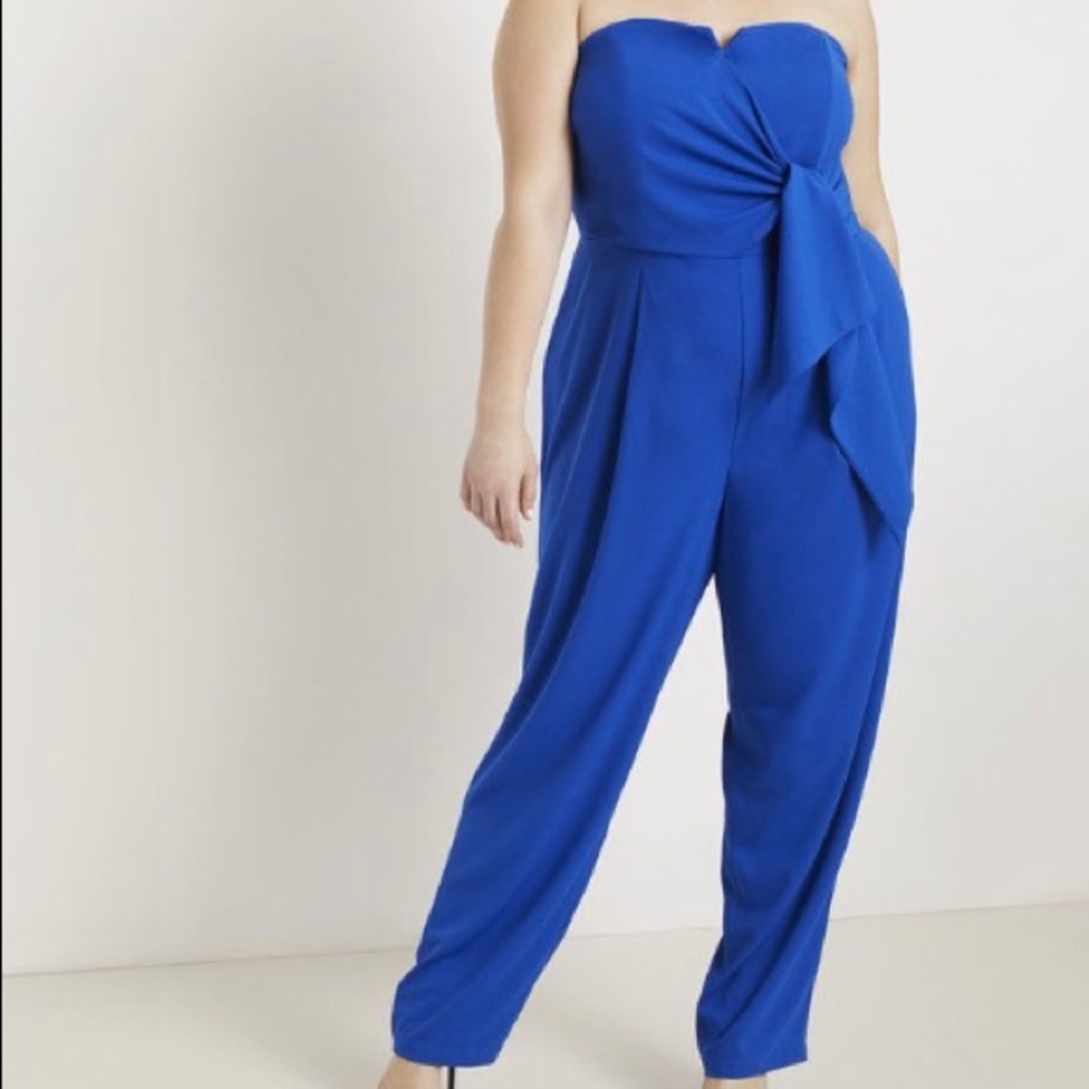 Eloquii Sweetheart Neckline Wrap Jumpsuit